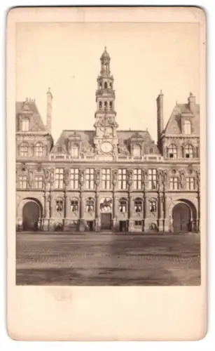 Fotografie A. Hautecoeur, Paris, Rue de Rivoli 172, Ansicht Paris, Hotel de Ville, Rathaus