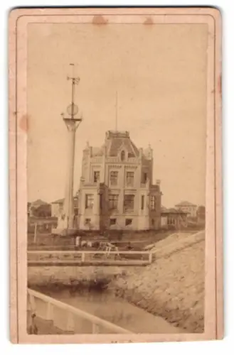 Fotografie J.C. Angelbeck, Cuxhaven, Friedrichstrasse, Ansicht Cuxhaven, Blick zum Telegraphenamt