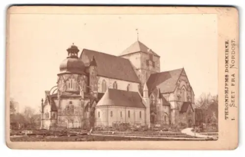 Fotografie Braekstadt & Co., Throndhjem, Ansicht Trondheim, beeindruckende Nidaros Domkirke