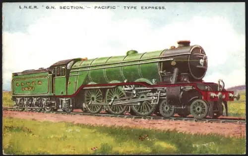 AK LNER GN Section Pacific Type Express, englische Eisenbahn