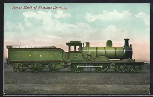 AK Englische Eisenbahn-Lokomotive der Great North of Scotland Railway