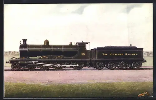 Foto-AK Englische Eisenbahn, Lokomotive No. 145 Murthly Castle der Highland Railway