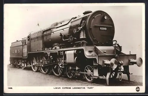 AK Englische Eisenbahn-Lokomotive No. 6399 Fury, L.M.S.R.