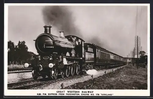 AK Great Western Railway, Engine No. 178 Kirkland, englische Eisenbahn