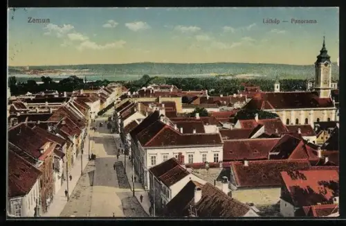 AK Zemun, Látkép, Blick über die Dächer des Ortes
