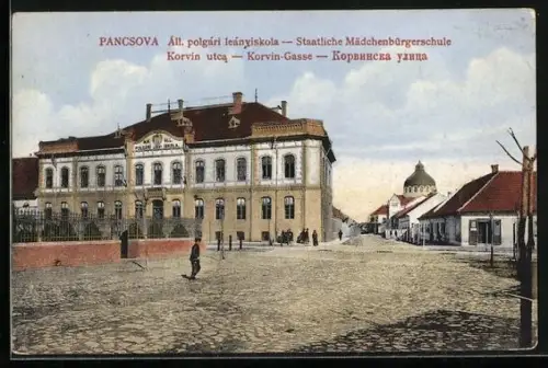 AK Pancsova, Staatliche Mädchenbürgerschule, Korvin-Gasse