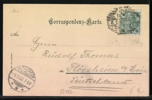 AK Marburg a. d. Drau, Ortsansicht aus der Vogelschau