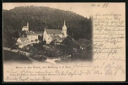 AK Maria in der Wüste, Ortsansicht aus der Vogelschau