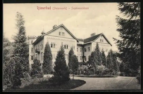 AK Römerbad, Partie am Sophienschloss