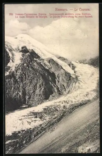 AK Le Caucase, La route militaire de Géorgie, Le glacier Devroraksky du mont Kazbek