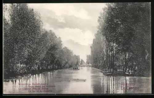 AK Le Caucase, Le couvent Nouvel Athos, Le lac et la chapelle