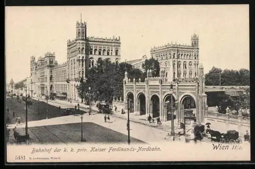 AK Wien, Bahnhof der k. k. priv. Kaiser Ferdinands-Nordbahn