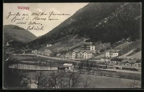 AK Waldegg, Panorama des Ortes