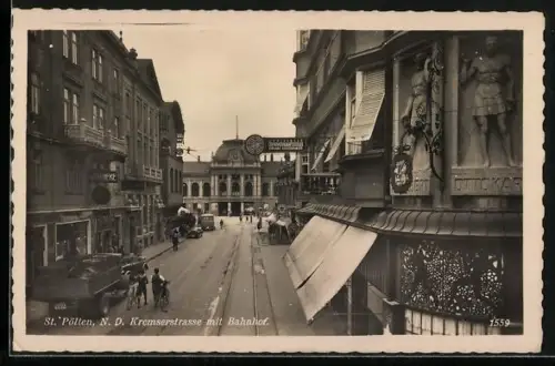 AK St. Pölten, Bahnhof mit Kremserstrasse