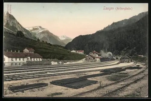 AK Langen, Bahnhof aus der Ferne