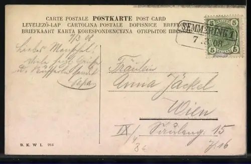 AK Semmering, Bahnhof aus der Vogelschau