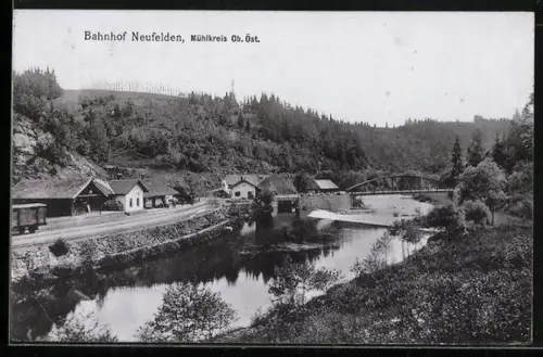 AK Neufelden, Blick auf den Bahnhof