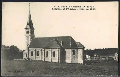 AK Camiers /P.-de-C., L`Eglise et l`Abaide érigée en 1914