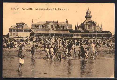 AK Calais, La plage devant le Casino