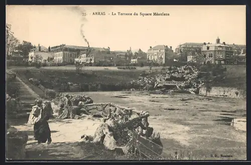 AK Arras, La Terrasse du Square Meaulens