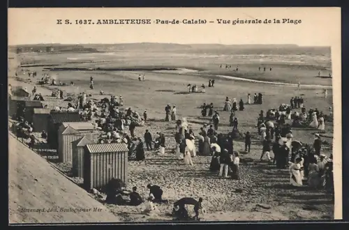 AK Ambleteuse /Pas-de-Calais, Vue générale de la Plage