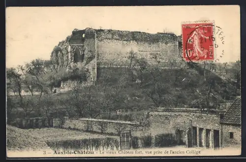 AK Auxi-le-Château, Le vieux Château fort, Vue prise de l`ancien Collège