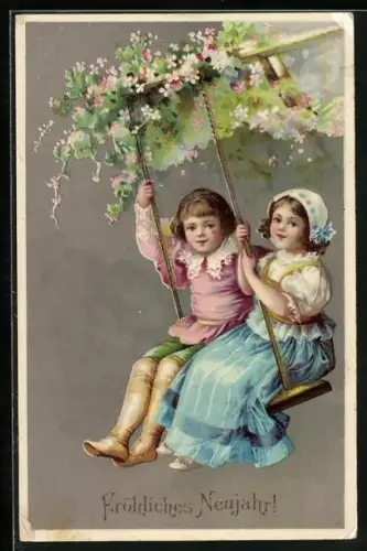 AK Kinder auf einer Schaukel