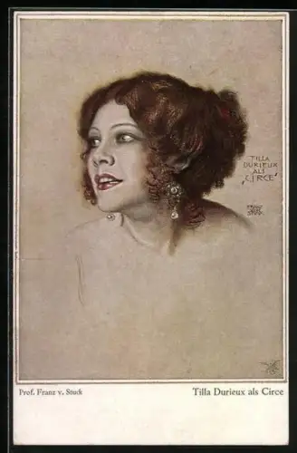 Künstler-AK Franz Stuck: Schauspielerin Tilla Durieux als Circe