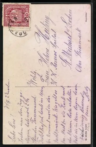 Künstler-AK Schöne Frau beim Angeln