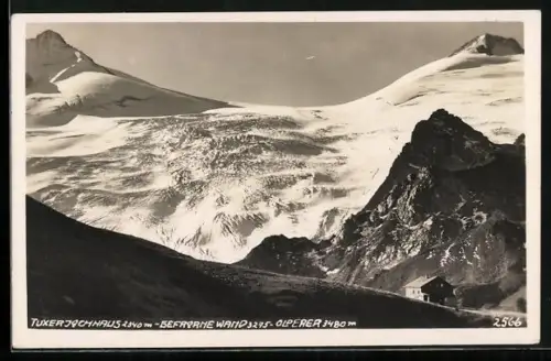 AK Tuxerjochhaus, Berghütte gegen Gefrorene Wand und Olperer