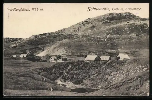 AK Krieglach, Schneealpe mit Windberghütten