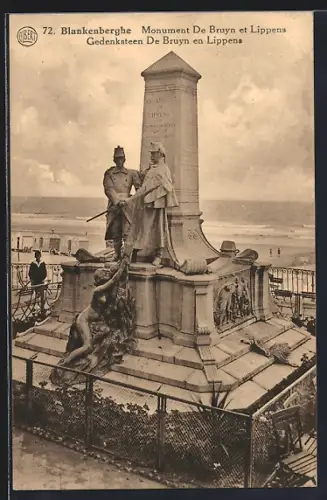 AK Blankenberghe, Monument De Bruyn et Lippens