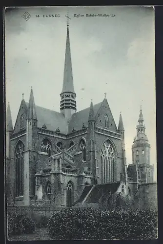 AK Furnes, Eglise Sainte-Waldburge