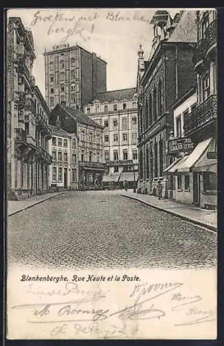 AK Blankenberghe, Rue Haute et la Poste