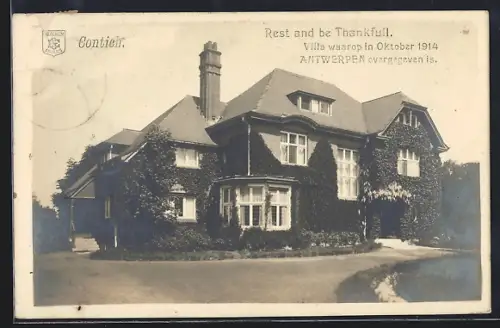 AK Contich, Villa waroop in Oktober 1914