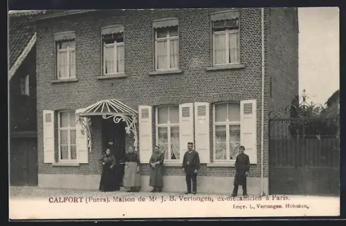 AK Calfort /Puers, Maison de J. B. Vertongen, ex-mecanicien à Paris