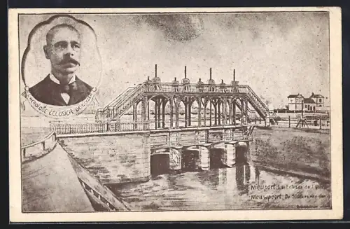 AK Nieuport, Les Ecluses de l`Yser, Portrait Eclusier