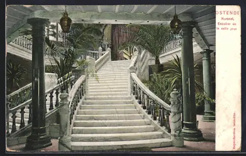 AK Ostende, Kursaal, Escalier de la salle jeux