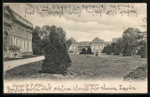 AK Dessau, Anlagen des Lustgartens
