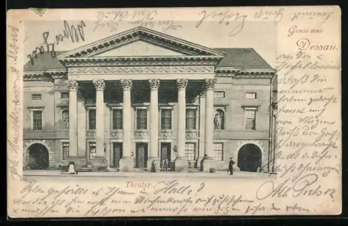 AK Dessau, Gesamtansicht vom Theater