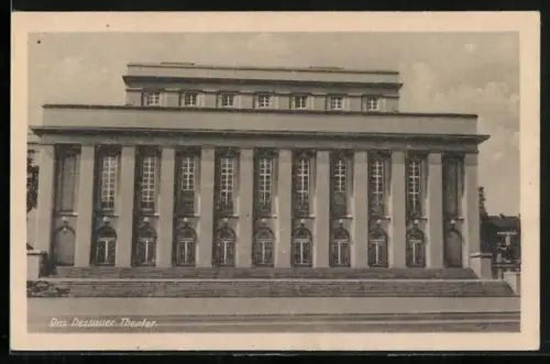 AK Dessau, Gesamtansicht vom Theater