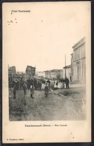 AK Vaubecourt, Rue Grande
