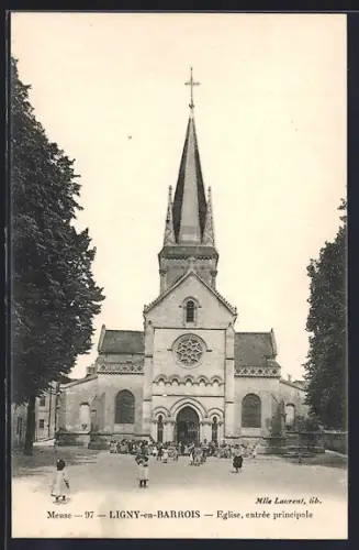 AK Ligny-en-Barrois, Église, entrée principale