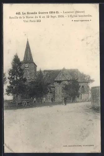 AK Laimont, L`Église bombardée