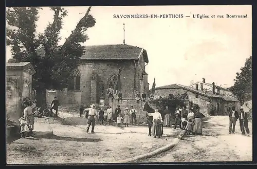 AK Savonnières-en-Perthois, L`Eglise et rue Boutruand