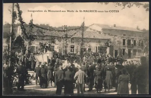 AK St-Maurice-sous-les-Cotes, Inauguration du Monument aux Morts