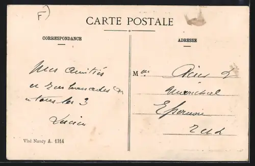 AK Rambucourt, bombardé par les Allemands