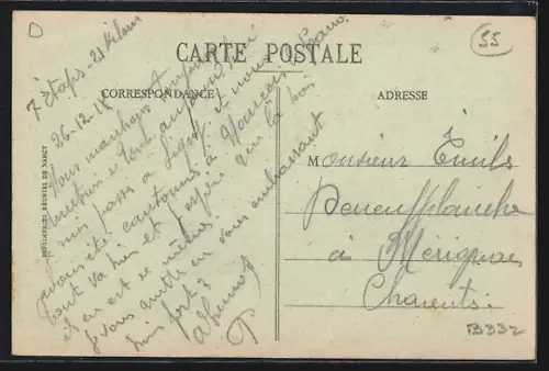 AK Ligny /Meuse, Porte de Neufchateau, Café du Parc