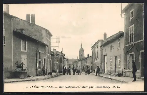 AK Lérouville, Rue Nationale, Entrée par Commercy