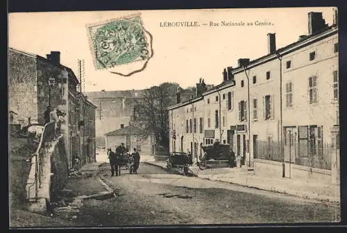 AK Lérouville, Rue Nationale au Centre